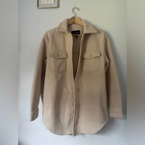 Hilary Radley Button Light Beige Jacket Size Small